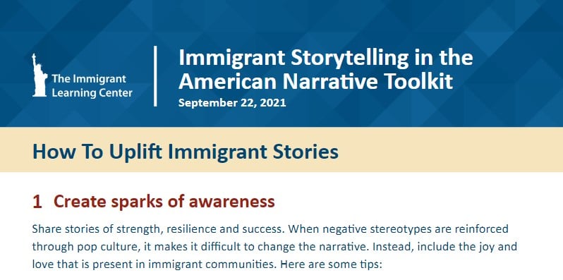 Immigrant Storytelling in the American Narrative Toolkit