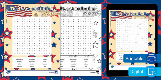 The U.S. Constitution Word Search