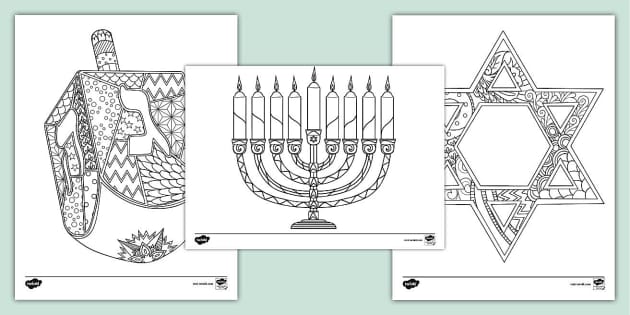 Hanukkah Mindfulness Coloring Sheets