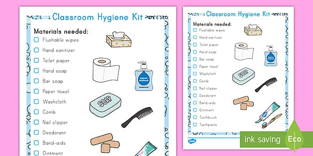 Classroom Hygiene Kit Checklist