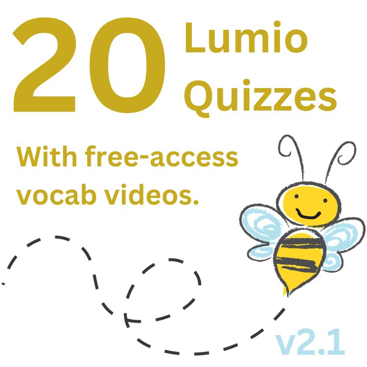 20 Vocabulary Builder Videos with Lumio Quizzes, V2.1