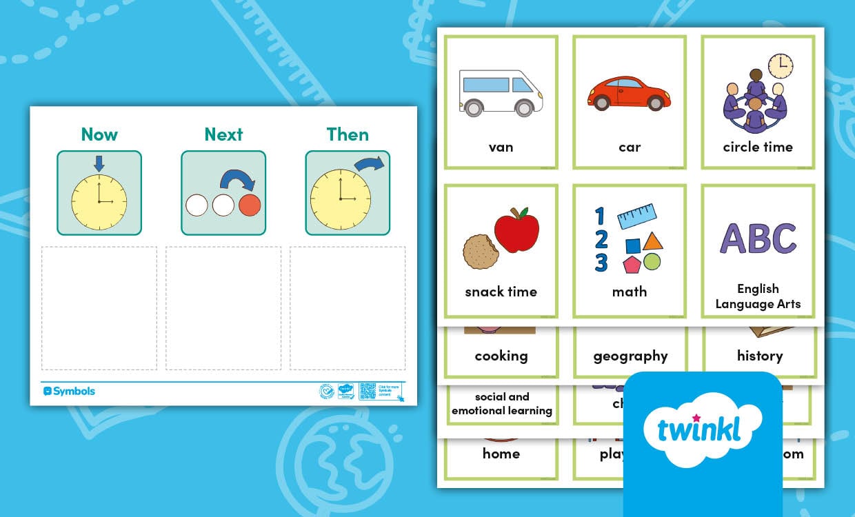 Twinkl Symbols for AAC: Now, Next, Then Visual Schedule Tools for at School