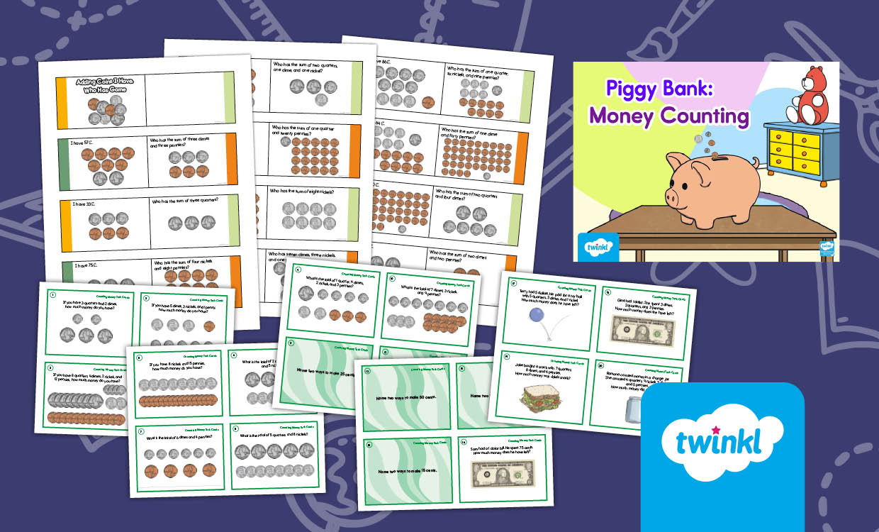 Money Counting Activities for K-2nd Grade