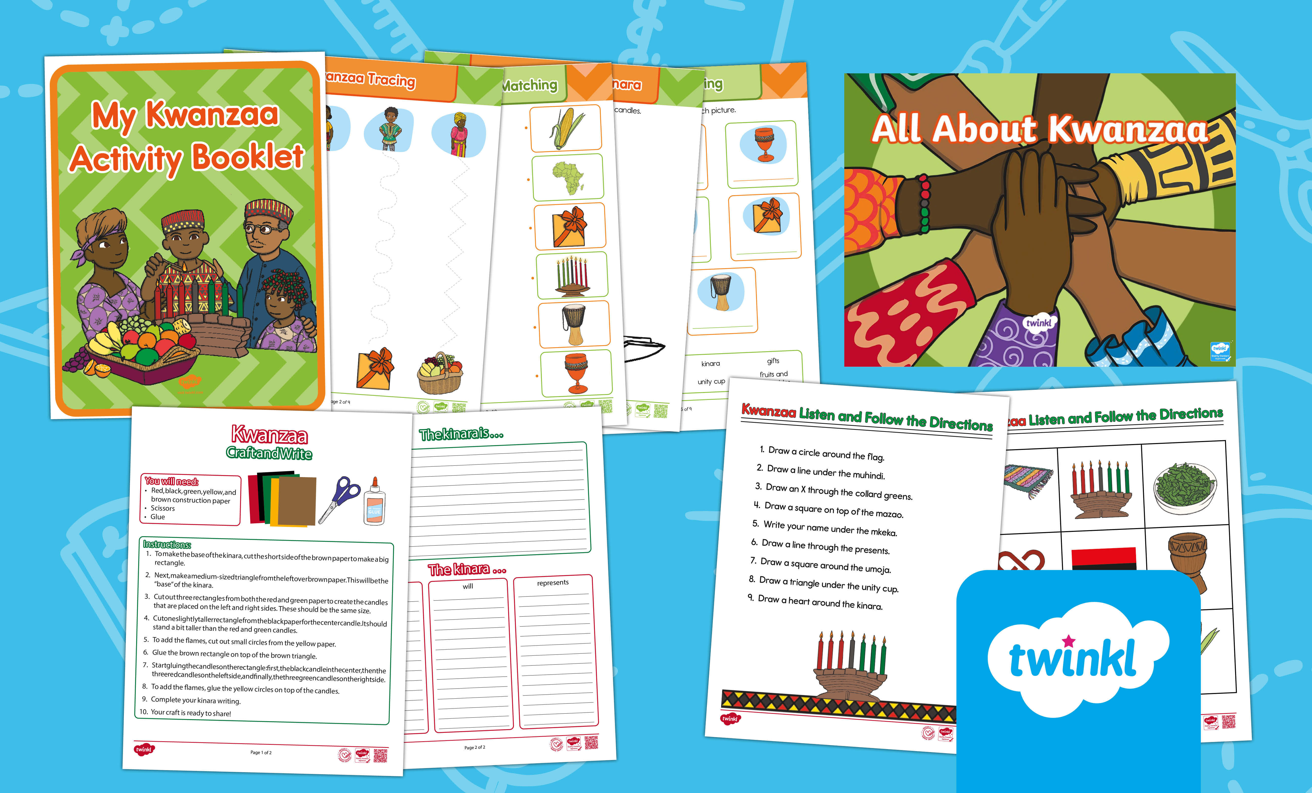 Kwanzaa Lesson Activity Bundle for K-2nd Grade