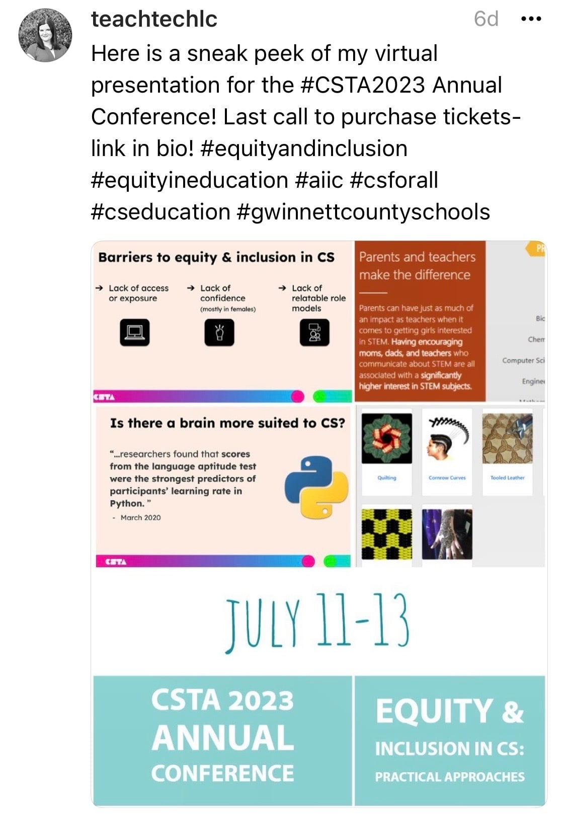 A sneak peak of my virtual presentation for the CSTA2023 Annual Conference.