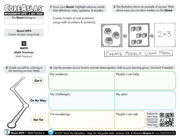 CoreAtlas Entry/Exit Ticket: Math Practice 4 (3rd grade)