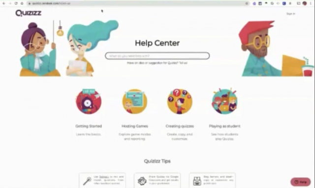Formative Assessments Using Quizziz