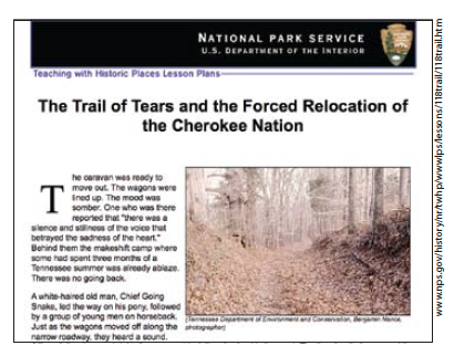 Manifest Destiny and the Cherokee Removal